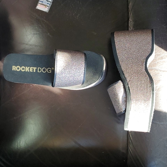Rocket Dog super fun glitter platform's, size 7 - Picture 1 of 4